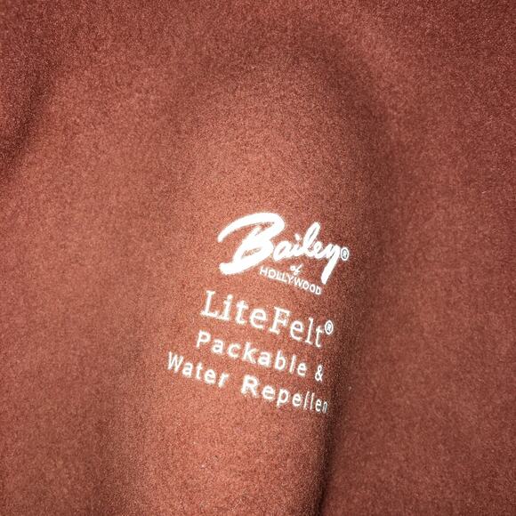 Bailey Tino Winters Elite Wool Felt Fedora Hat Burgundy Small - Picture 4 of 7